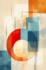 Seamless Abstract painting in geometric drawing a modern poster.
