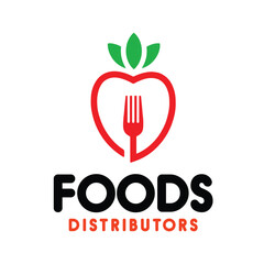 food restaurant store and food distribution service logo design vector