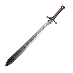 Ancient Medieval Style Melee Sword Weapon No Background White Background