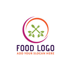 food restaurant store and food distribution service logo design vector