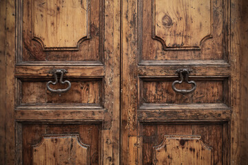 Old brown wooden door tetxure. Vintage background