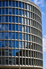 historic, modernist building in the shape of a cylinder in Poznan, Poland