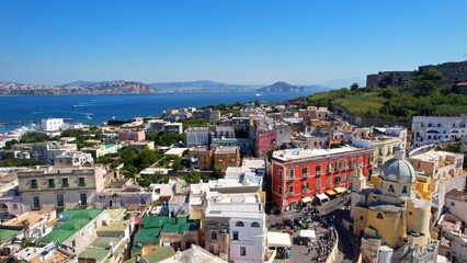 Procida - an aerial view over the island