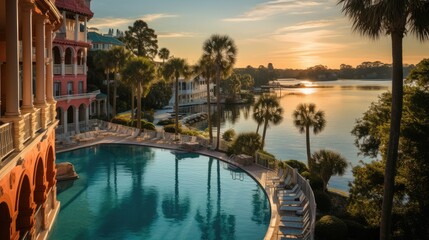 Fototapeta premium Amazing fictional landscape inspired by Florida