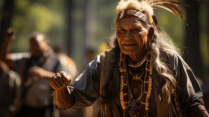 Native American Dance - beautiful stock photo