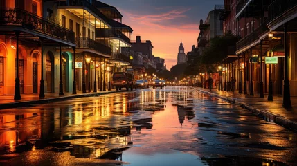 Wandaufkleber Amazing fictional landscape inspired  by New Orleans © 4kclips