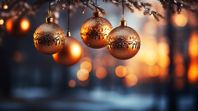 Weihnachten Weihnachtskugeln Baumschmuck Advent gold