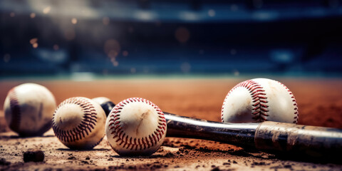 Baseball Sport Equipment Background Banner