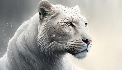 wonderful and special image of a white tiger