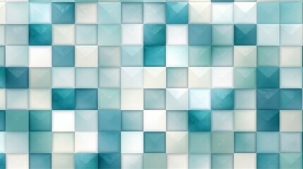mosaic silver pastel gray and teal blue colored squar.Generative AI
