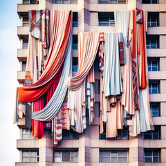 A view of urban architecture in Singapore showcasing a mix of residential and business structures.