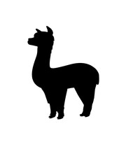 silhouette cartoon d'alpaga