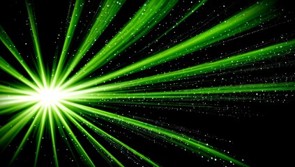 Fototapeta premium (4k) Mysterious green object in the middle of the forest, AI