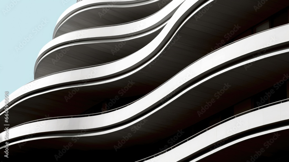 Poster architecture abstract, curve, wave. generative ai imageg33.