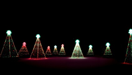 (4K) Colorful outside Christmas decorations AI