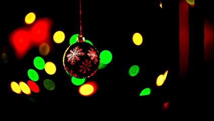 (4K) Colorful outside Christmas decorations AI