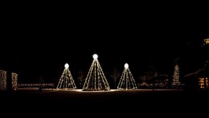 (4K) Colorful outside Christmas decorations AI