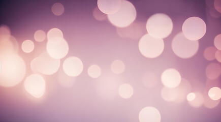 Abstract light background with glitters and bokeh.  AI