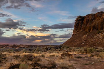 Cliff Face at sunset in Central Washington