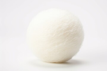 Fototapeta na wymiar Globular filament of pale wool. It's an illustration of a white yarn ball. Generate Ai