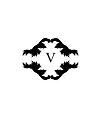 symbol with a hand V