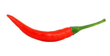 Red hot pepper chili isolated on transparent background with png. Spicy chili Asia food spice