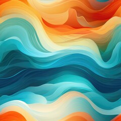 beautiful abstract background of smooth waves in a beautiful color palette