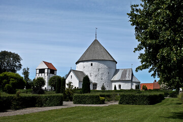 Fototapeta na wymiar Nylars Church on the Island of Bornholm