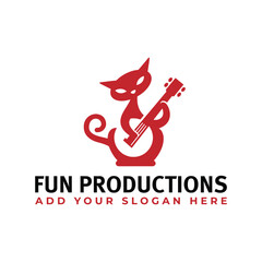 fun film production logo design vector