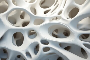 Abstract Architecture With Intricate White Structures Offers Futuristic Wallpaper Design
