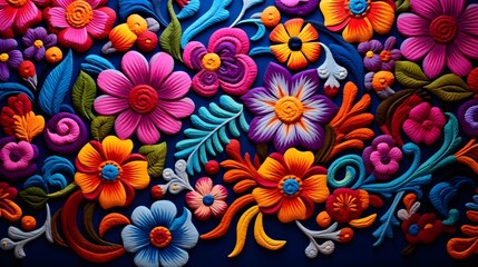 Fototapeta na wymiar Vibrant Floral Extravaganza: Handcrafted 3D Clay Flowers. generative ai