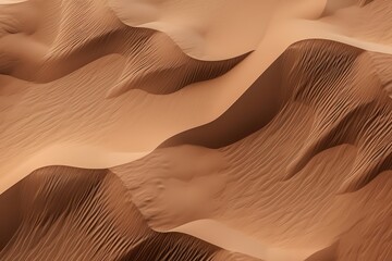 Aerial View Of Desert Texture, Displaying Sand And Dune Patterns For Use As Background