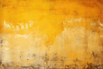 Artistic, Distressed Yelloworange Backdrop Is Adorned With Vintage Grunge And Watercolor Textures