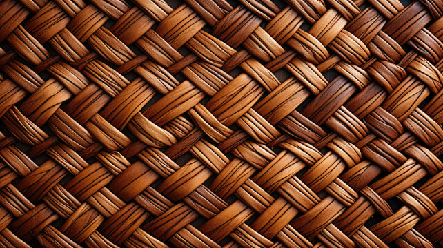 Woven basket rustic natural brown HD texture background Highly Detailed