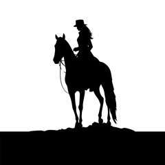 rider on horse silhouette