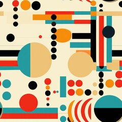 Fototapeta premium beautiful background with stripes, checks, circles