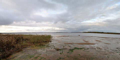 Summer fishing on the Rybinsk reservoir, nature.