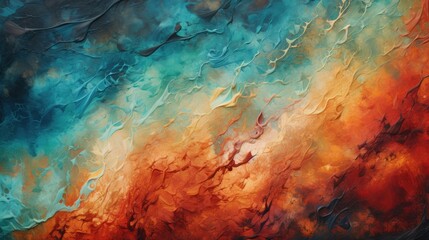 Naklejka premium Abstract colorful grunge background with textured oil or acrylic brush strokes