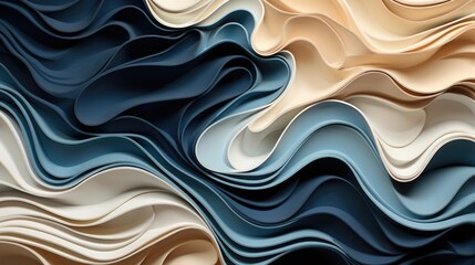 Obraz premium Abstract colorful background with fluid wavy shapes and paper texture