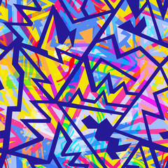 Retro colorful mosaic seamless pattern