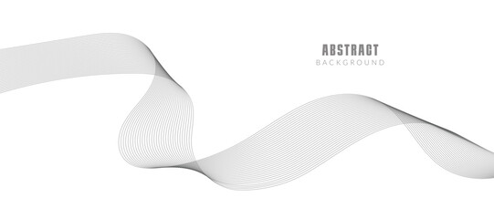 Abstract vector background with grey wavy lines