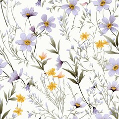 beautiful background of small wildflowers on a light background