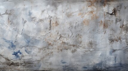 Obraz premium A gritty and worn concrete wall, its grey surface marred by stains and specks of cement, stands as a testament to time and human impact
