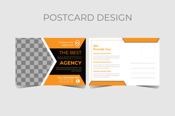 Creative modern corporate business postcard design template