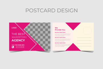 Corporate postcard design template. amazing and modern postcard design. stylish corporate postcard design bundle