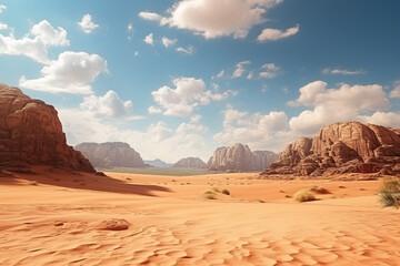 Fototapeta na wymiar wadi rum desert country