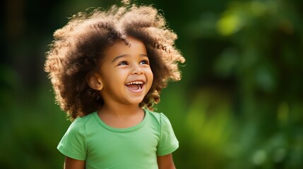 African girl laughing
