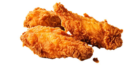 Fried chicken isolated on transparent  background.