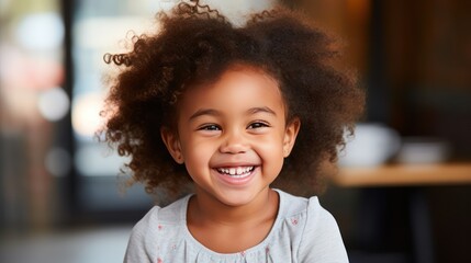 African girl laughing