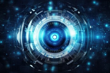 Obraz premium eye of the world, concept technology